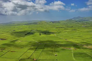 Azores Portugal Imprime: Serra do Cume Viewpoint overlooking the patchwork
