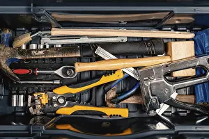 DIY Tools Imprime: Set of working tools in tool box