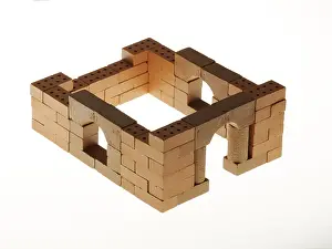 Red Brick Architecture Imprime: Shell of a house made of bricks