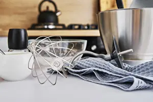Kitchen Interior Design Imprime: Silver food processor in kitchen interior