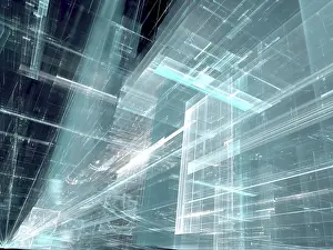 Arte Digital Imprime: Fondo tecnológico simple - imagen generada por computadora abstracta.
