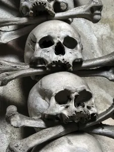 Deserted Gravesite Imprime: Skulls and bones