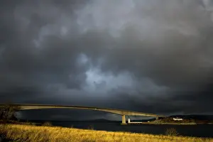 Scottish Island Group Imprime: Sky Bridge over the Kyle Akin in dramatic light
