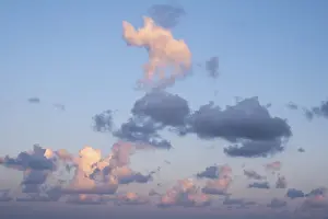 North Frisia Landscape Imprime: Sky with clouds in the evening light
