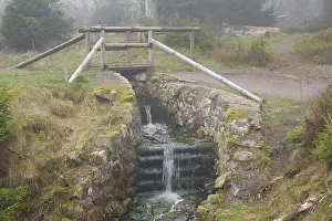 German National Parks List Imprime: Small waterfall at the Oderteich