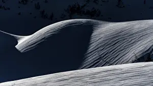 Snowy Landscape Austria Imprime: Snow surface with structures, Scharzwassertal