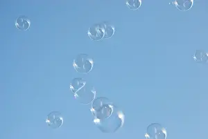 Soap Bubble Imprime: Soap bubbles are floating