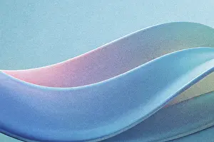 Colorful Abstract Art Imprime: A soft gradient flows gracefully across the background