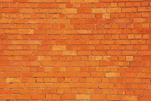 Red Brick Wall Imprime: Solid wall made of brick