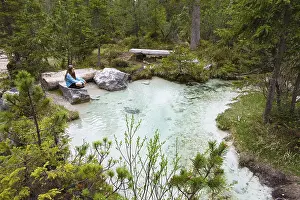 Karwendel Mountains Alps Imprime: At the source of the Isar River