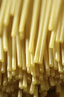 Close Up Pasta Shot Imprime: Spaghetti macro image at studio with selective focus