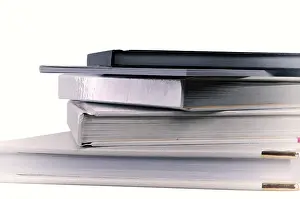 Isolated Book Stack Imprime: Stack of books isolated on white background