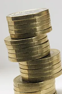 Euro Currency Stack Imprime: Stack of coins