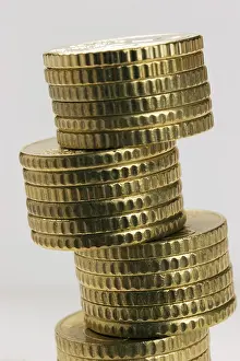 Euro Currency Stack Imprime: Stack of coins
