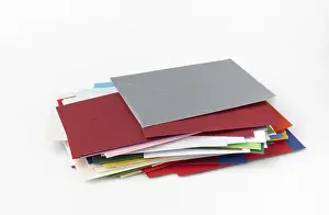 Colorful Stationery Imprime: Stack of different coloured envelopes