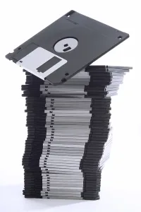 Data Handling Techniques Imprime: A stack of floppy disks