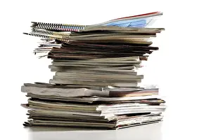 Indoor Studio Photography Imprime: Stack of magazines