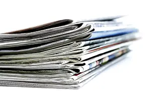 Still Life Photography Studio Imprime: Stack of newspapers