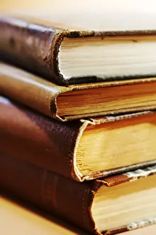 Vintage Book Collection Imprime: Stack of old books