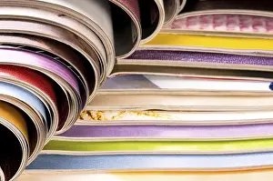Poland Magazine Stack Imprime: Stack of open magazines, poland