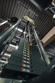 Fitness Exercise Equipment Imprime: Stack of weights in gym machine