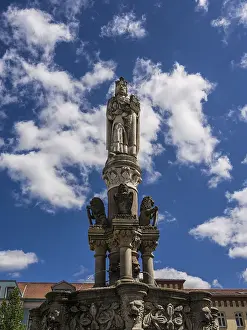 Central Europe Architecture Imprime: A statue in Meiningen (Thuringia)