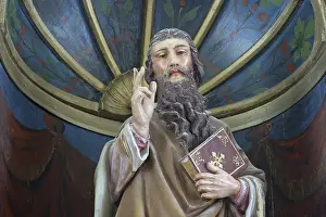 Sacred Scripture Art Imprime: Statue of saint