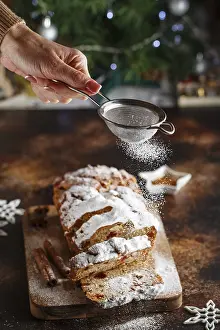 Traditional German Baking Imprime: Stollen is fruit bread of nuts
