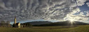 Snowy Countryside Landscape Photo Imprime: Stratocumulus