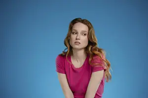 Youthful Facial Expression Imprime: In a studio setting