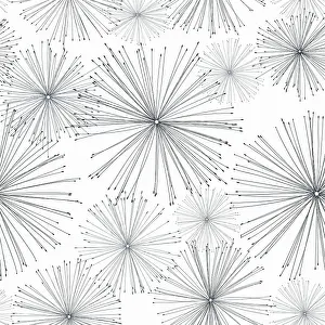 Stylized Flower Art Imprime: Stylized pattern of dandelions