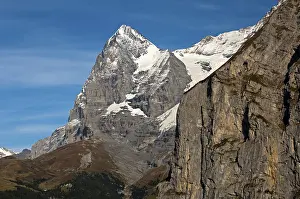 Snow Capped Mountain Peaks Imprime: Summit of Eiger Mountain, Murren