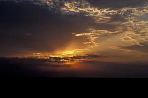 Open Air Landscapes Imprime: Sunset with clouds