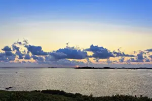 Cornwall Travel Photography Imprime: Sunset behind clouds, Archipelago