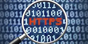 Electronic Data Protection Imprime: A symbolic illustration on the topic communication protocol HTTPS