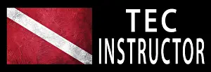 Diver Down Signal Imprime: Tec Instructor, Diver Down Flag