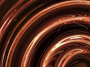 Dark Fractal Background Imprime: Tech background - abstract computer-generated image