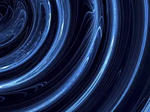 Full Frame Abstract Art Imprime: Tech blue background - abstract computer-generated image