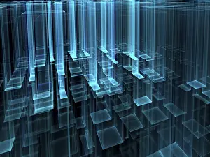Abstract Technology Background Imprime: Technology background - abstract computer-generated image