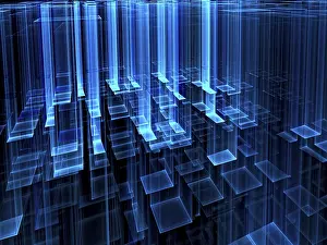 Computer Generated Background Imprime: Technology background - abstract computer-generated image