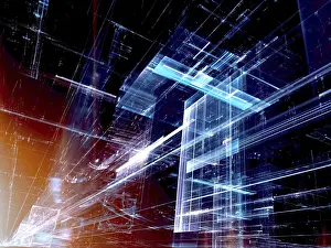 Technology Background Image Imprime: Technology background - abstract computer-generated image