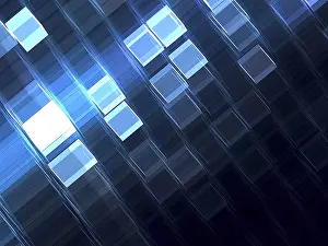 Fractal Technology Background Imprime: Technology background with copy-space