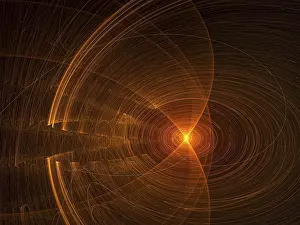 Futuristic Computer Generated Image Imprime: Technology or sci-fi backdrop - abstract computer-generated image