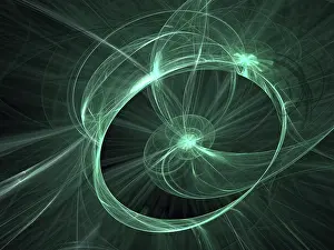 Fractal Art Design Imprime: Technology or sci-fi background - abstract computer-generated image