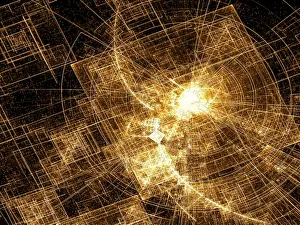 Abstract Computer Generated Image Imprime: Technology or space theme background - abstract computer-generated image