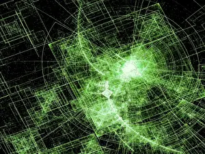 Technology Background Image Imprime: Technology or space theme background - abstract computer-generated image