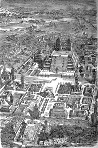 Mexican Cultural Heritage Imprime: Temple complex of Tenochtitlan