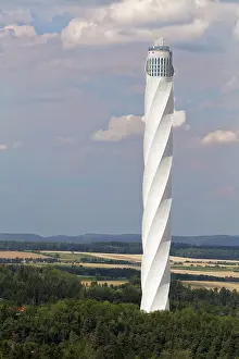 Modern Industrial Architecture Imprime: Thyssenkrupp test tower for elevators with visitor platform