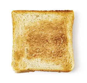 Sliced Bread Imprime: Toast slice isolated on white