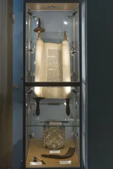 European Religious Landmark Imprime: Torah scroll in a display case